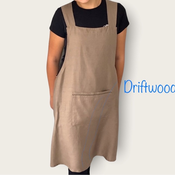 Cross Over Linen Aprons (OS) 100% linen - Picture 5 of 11